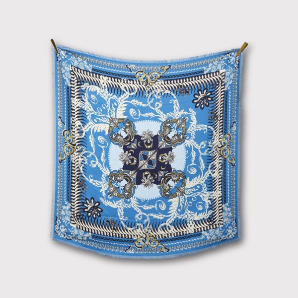 Silketørklæde, Baroque, blå