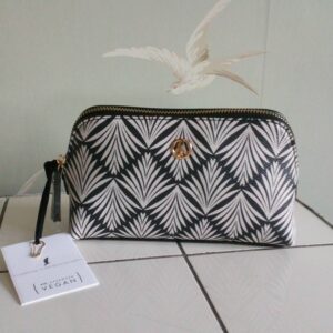 Cosmetic bag Phoenix, cream / black