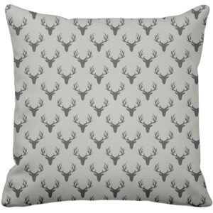 Koksgrå gevirer pudebetræk