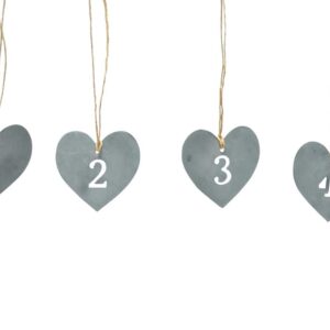Hjerter advent 1-4 i zink