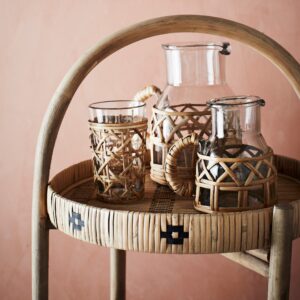 Glas med bambus, 12CM