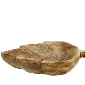 Træskål til servering, bladformet