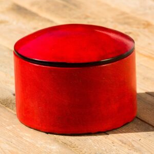 Æske i gedeskind small, rød